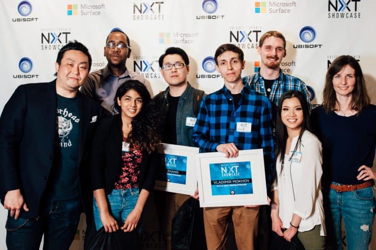 Ubisoft Toronto NXT Showcase 2016 winners and mentors hold up awards