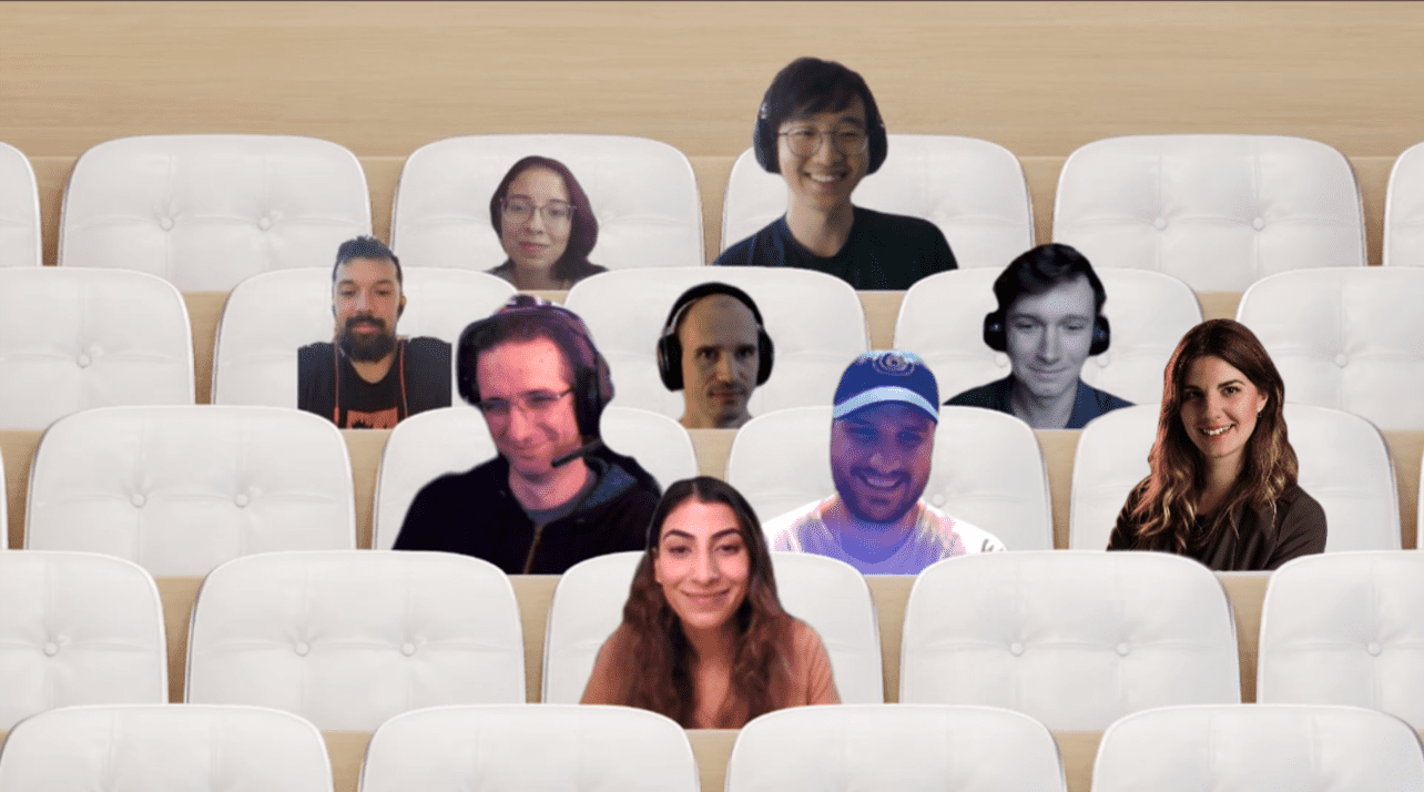 Microsoft Teams photo of students in virtual discussion