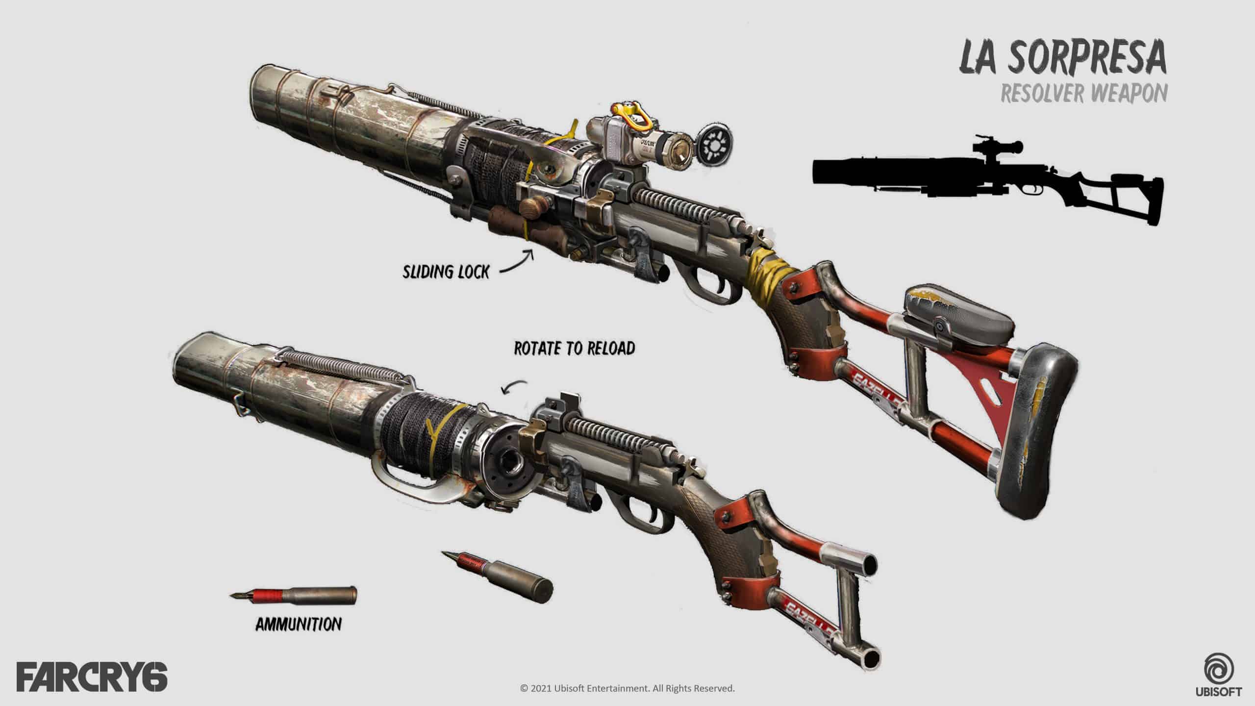 Far Cry 6 art, la sorpresa shotgun