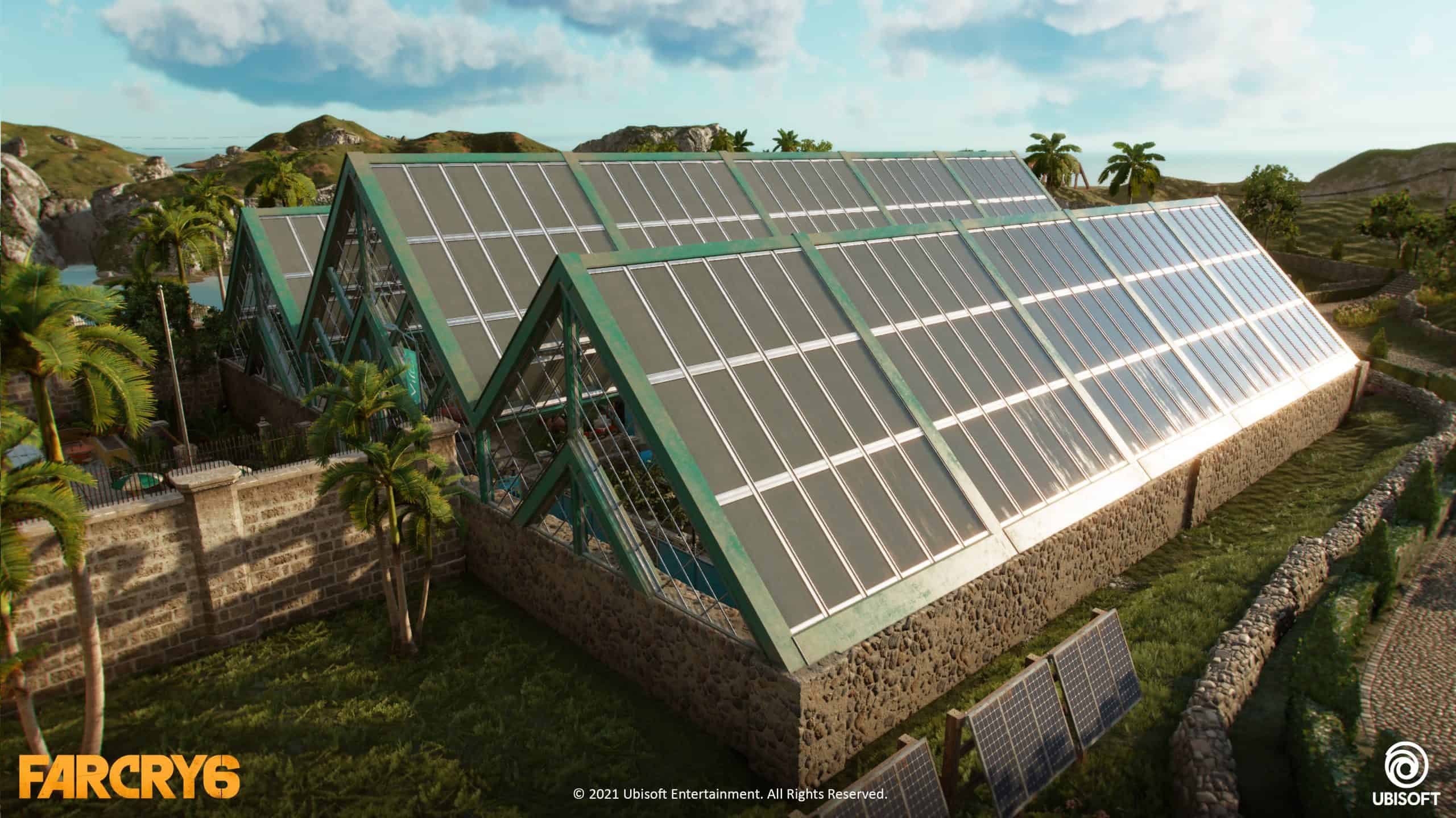 Far Cry 6 art, greenhouse