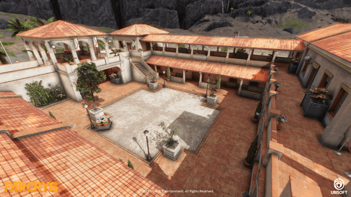Far Cry 6 art, courtyard